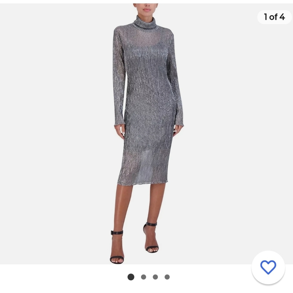 NWT BCBG Gunmetal shear dress x-small